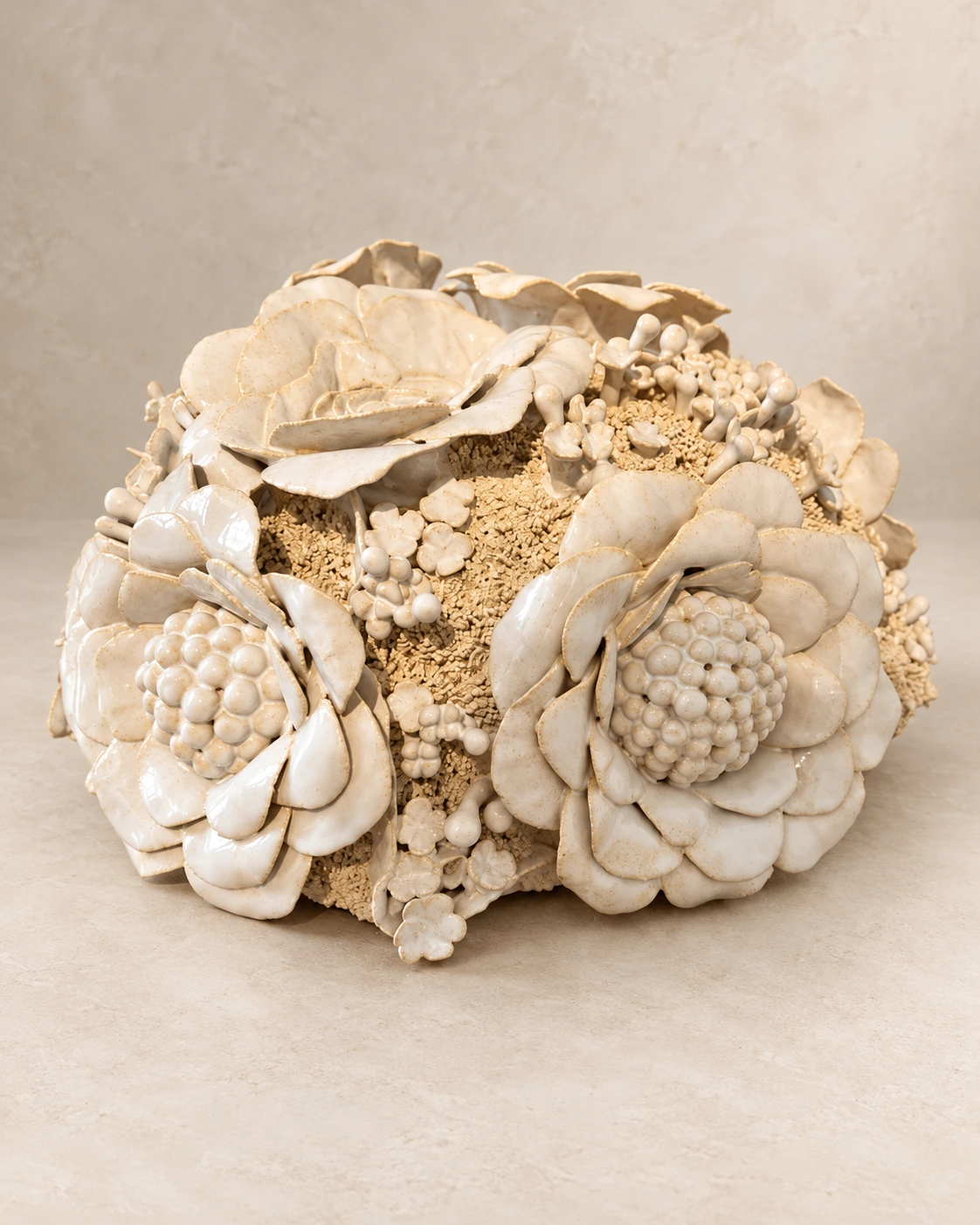 Vulvâme — glazed white clay by Shristi Shrestha Demougeot