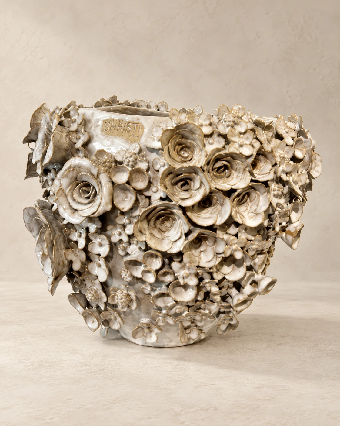 Floravide — glazed stoneware by Shristi Shrestha Demougeot